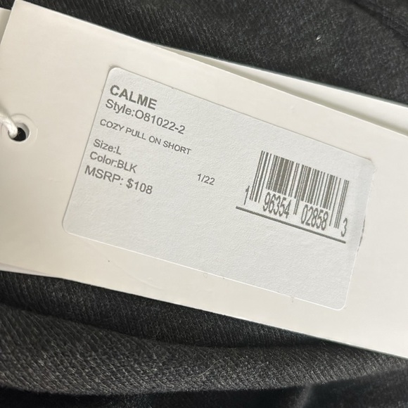 Johnny Was Calme Cozy Pull On Black Shorts size large NEW - Picture 6 of 6